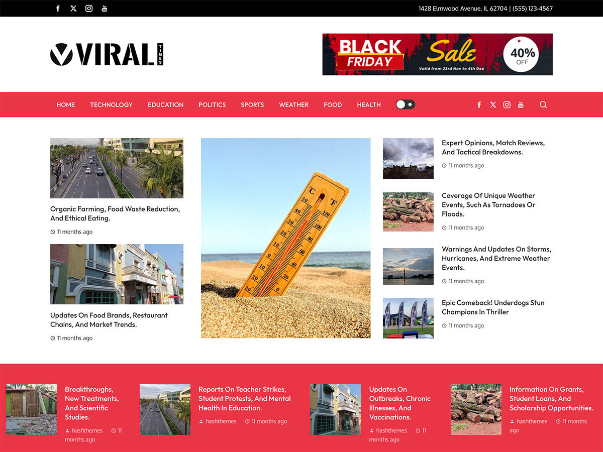 WordPress тема Viral Times