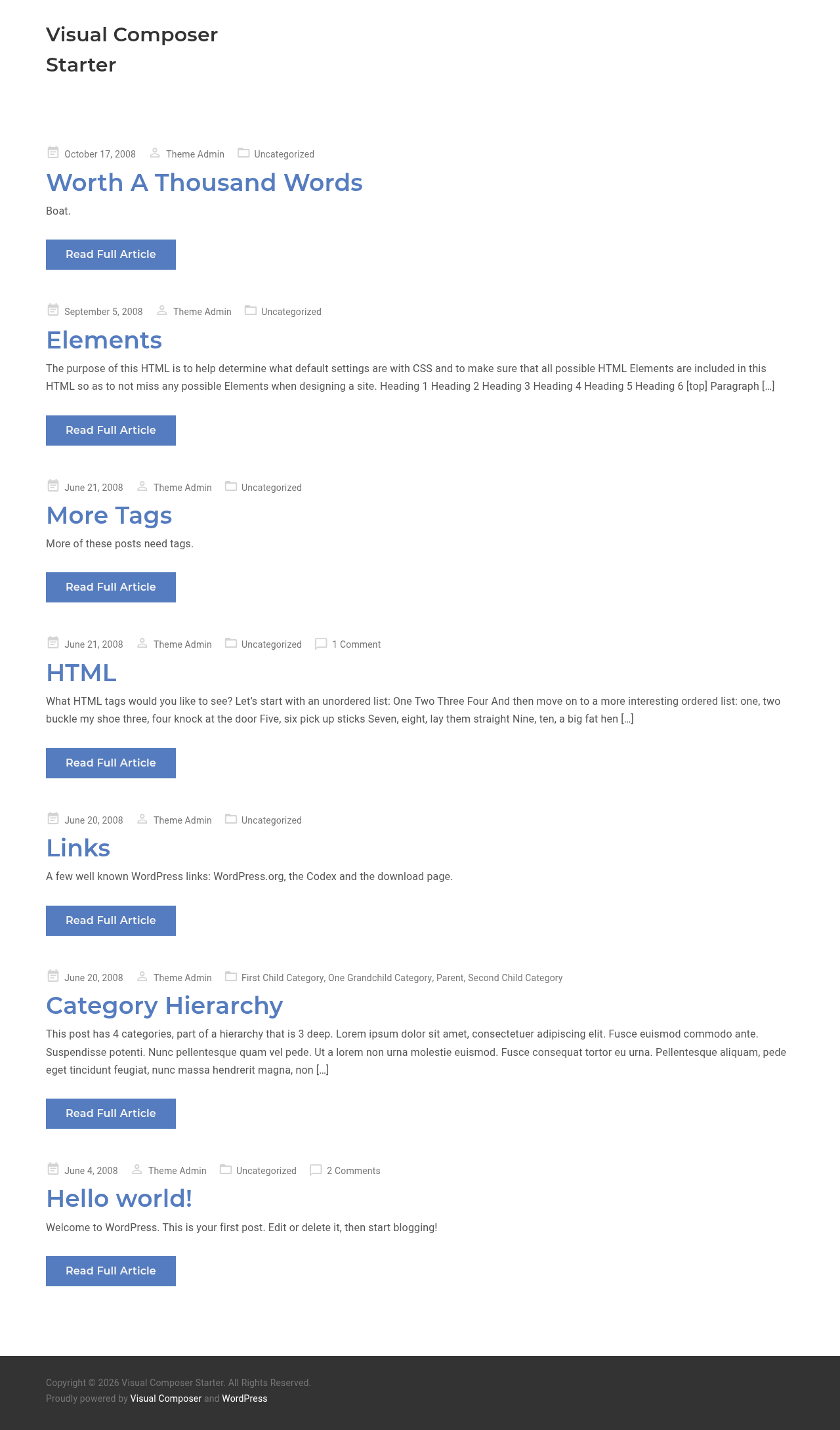 Десктоп (ниже) — Visual Composer Starter