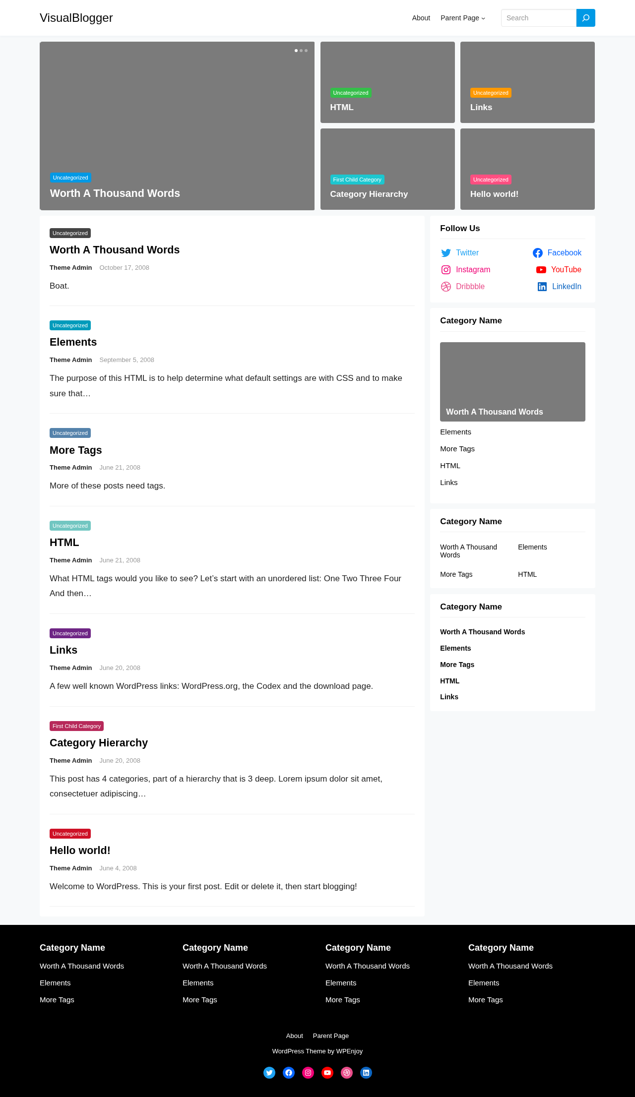 Десктоп (ниже) — VisualBlogger