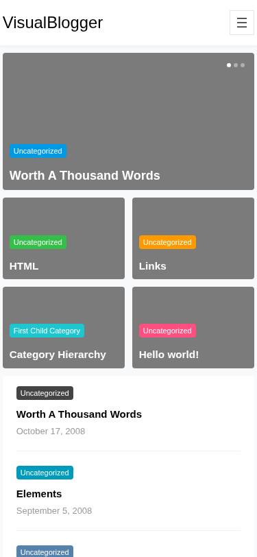 Мобильный вид — VisualBlogger