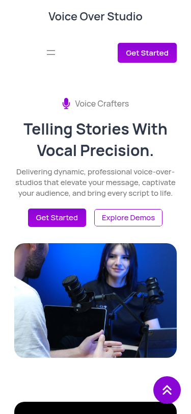 Мобильный вид — Voice Over Studio