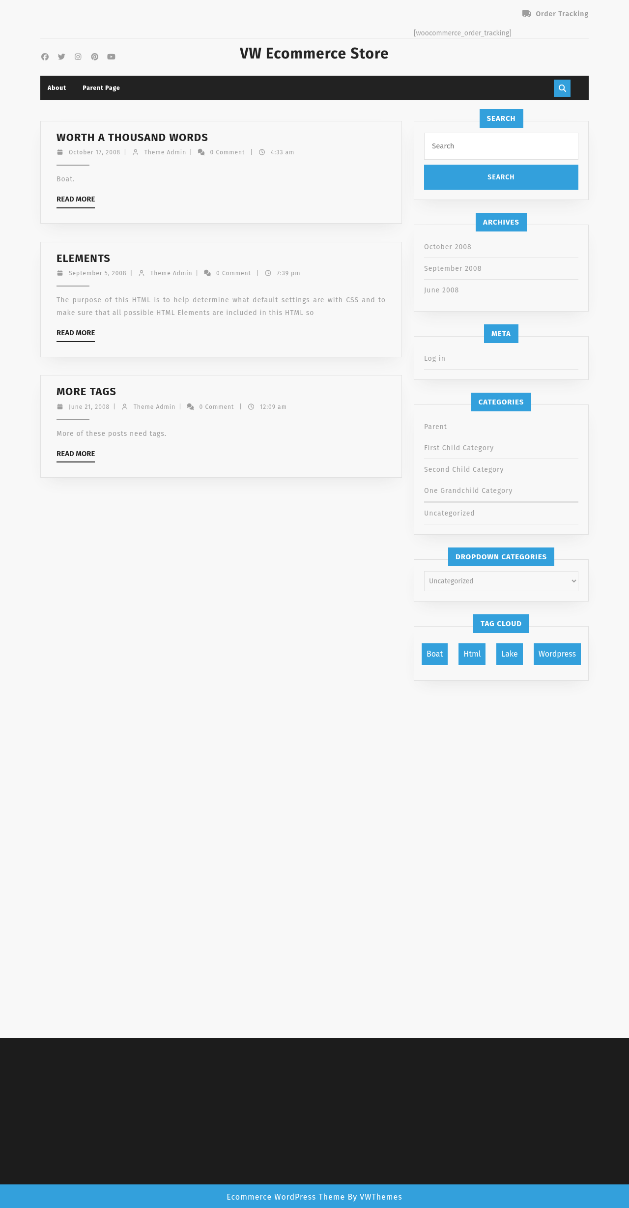 Десктоп (ниже) — VW Ecommerce Store