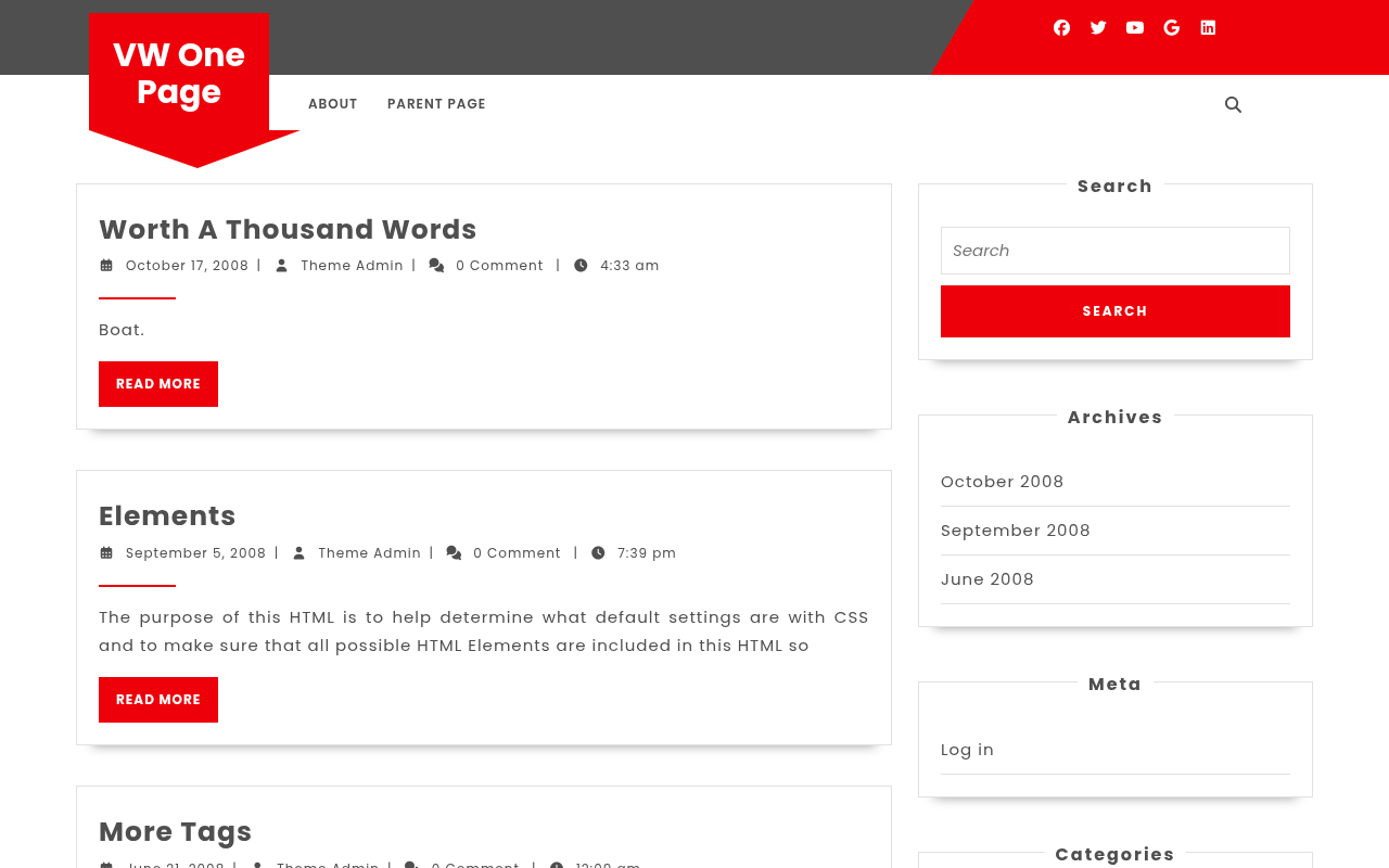Десктоп — VW One Page