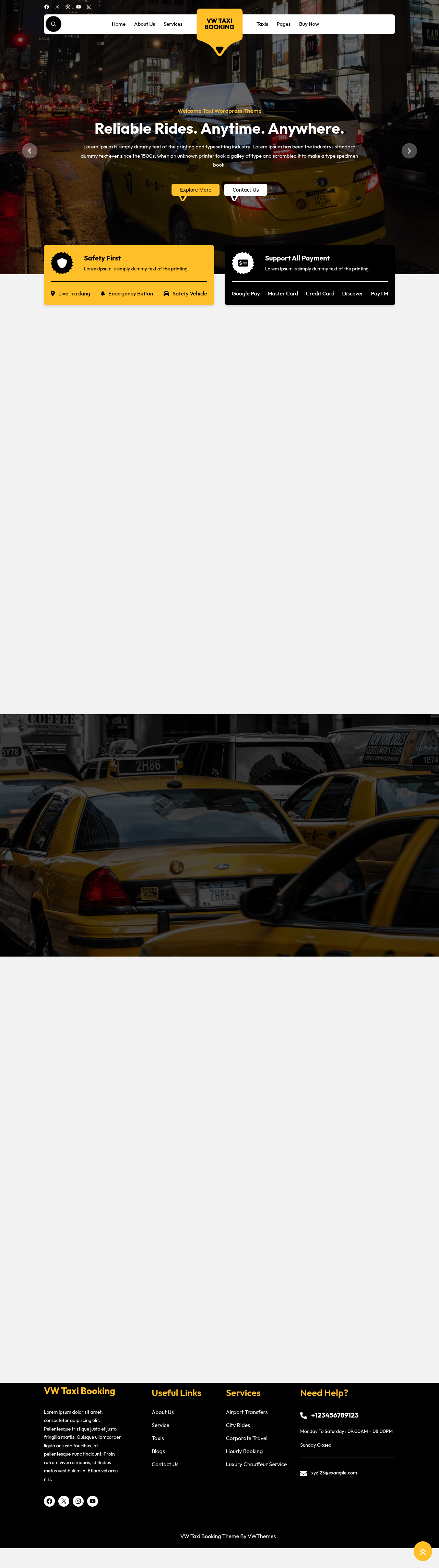 Десктоп (ниже) — VW Taxi Booking
