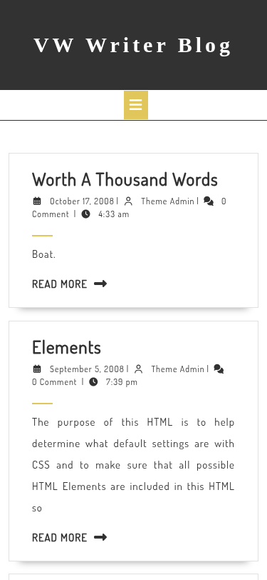 Мобильный вид — VW Writer Blog