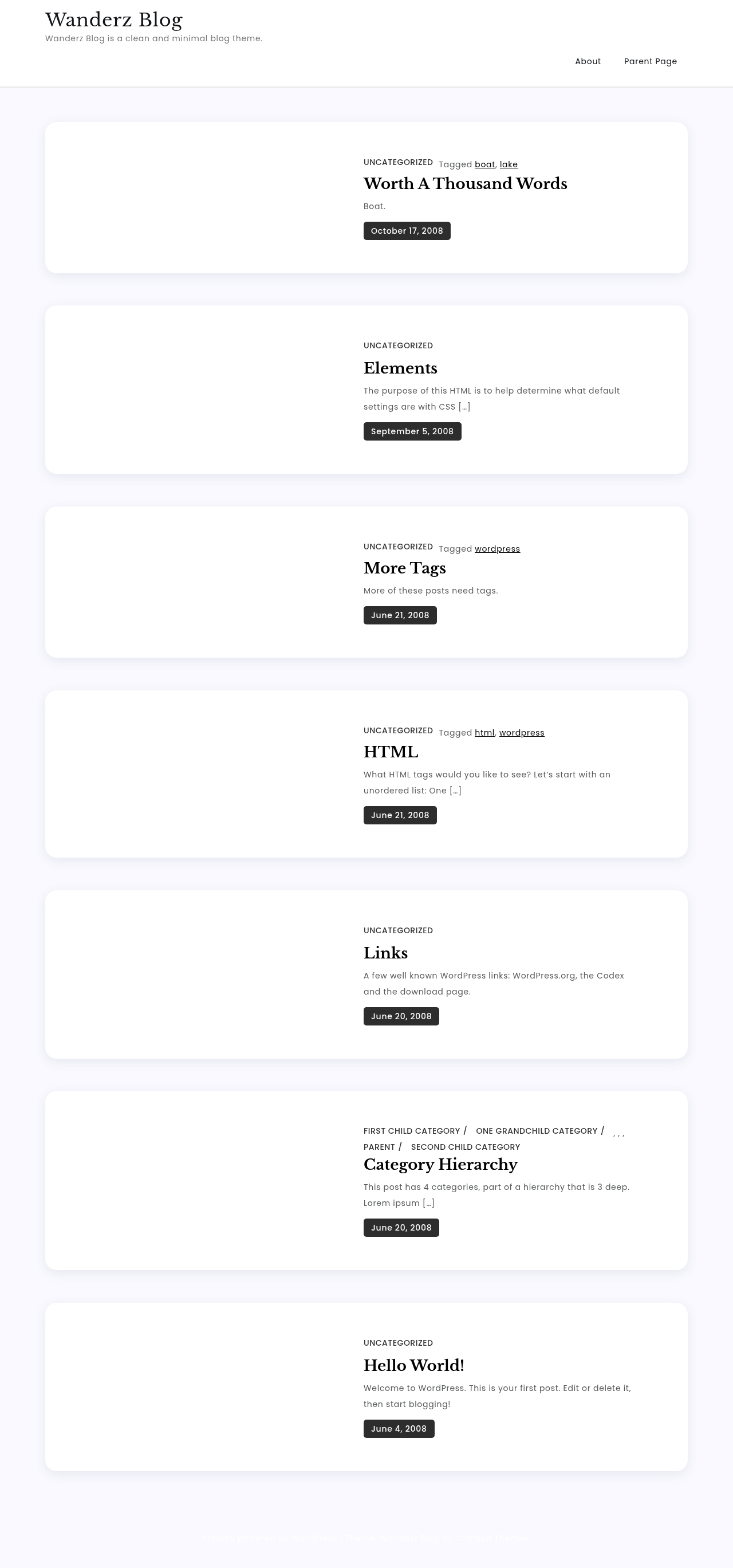 Десктоп (ниже) — Wanderz Blog