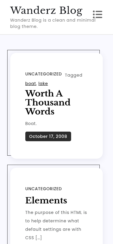 Мобильный вид — Wanderz Blog