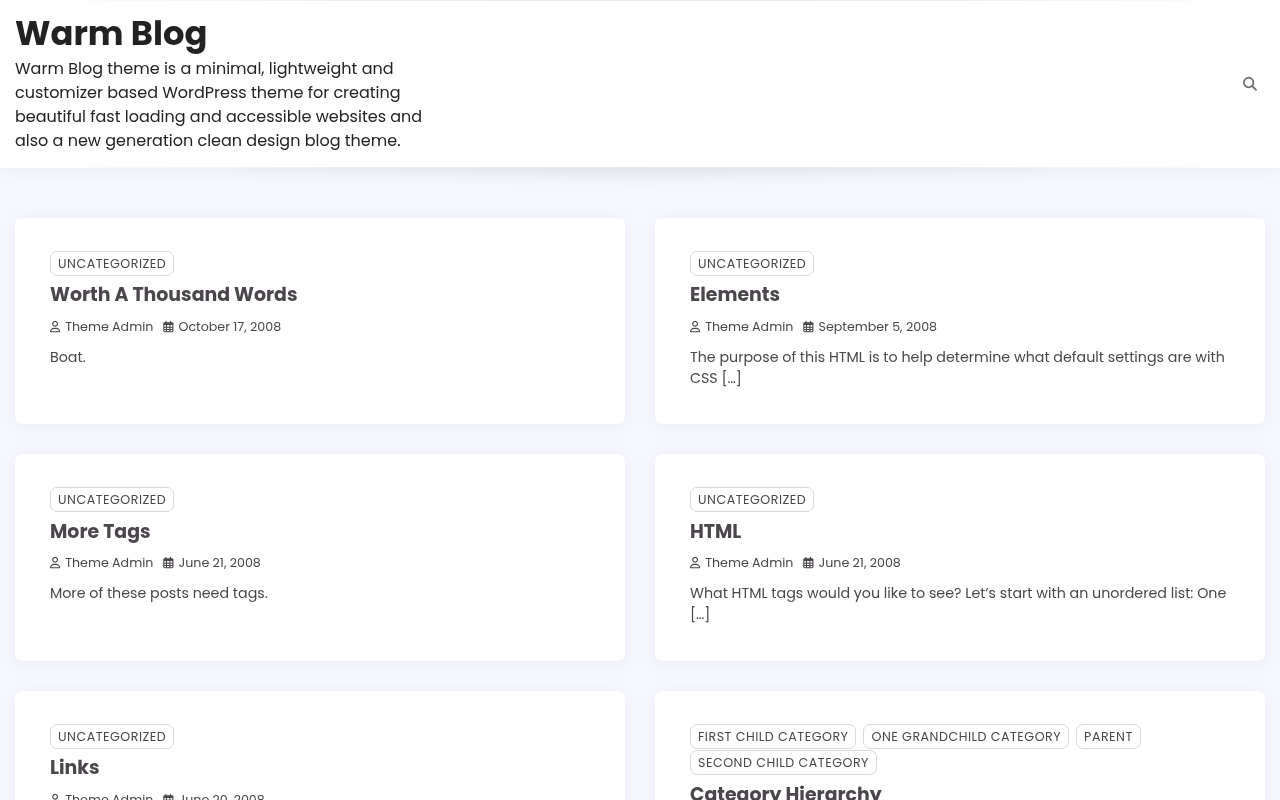 Десктоп — Warm Blog