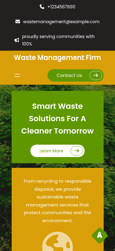 Мобильный вид — Waste Management Firm