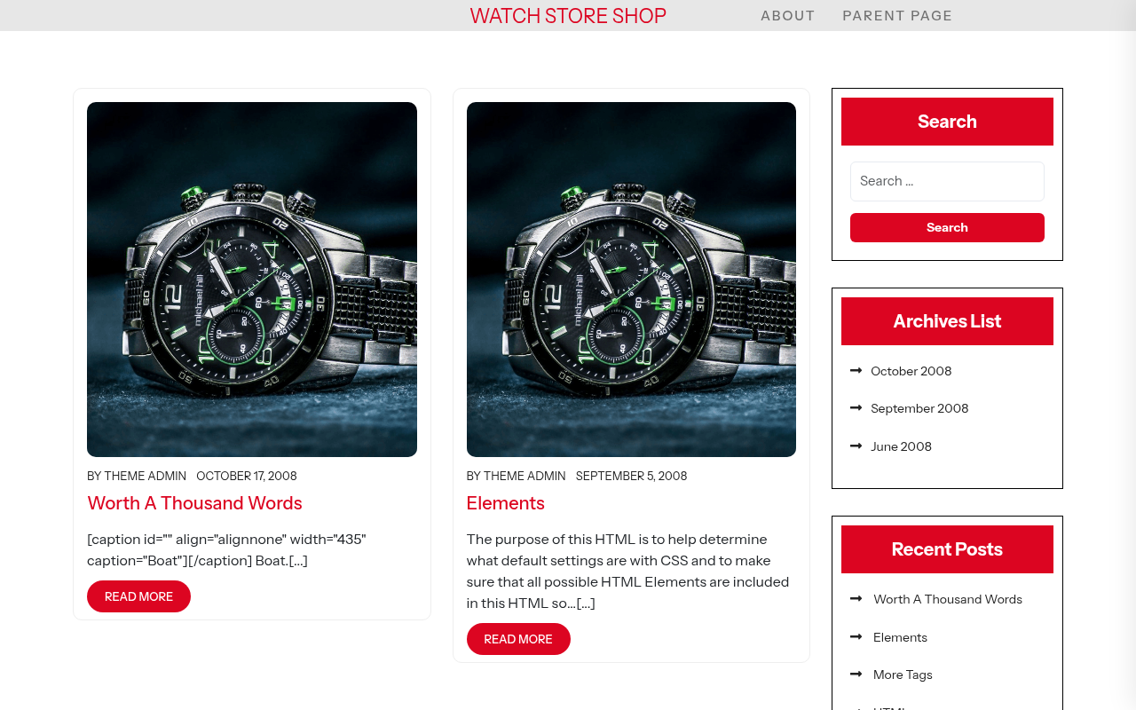 Десктоп — Watch Store Shop