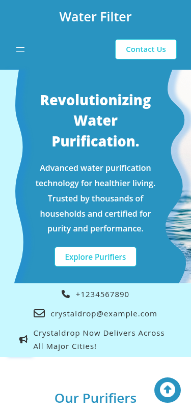Мобильный вид — Water Filter