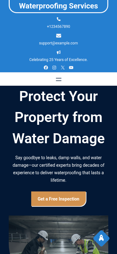 Мобильный вид — Waterproofing Services