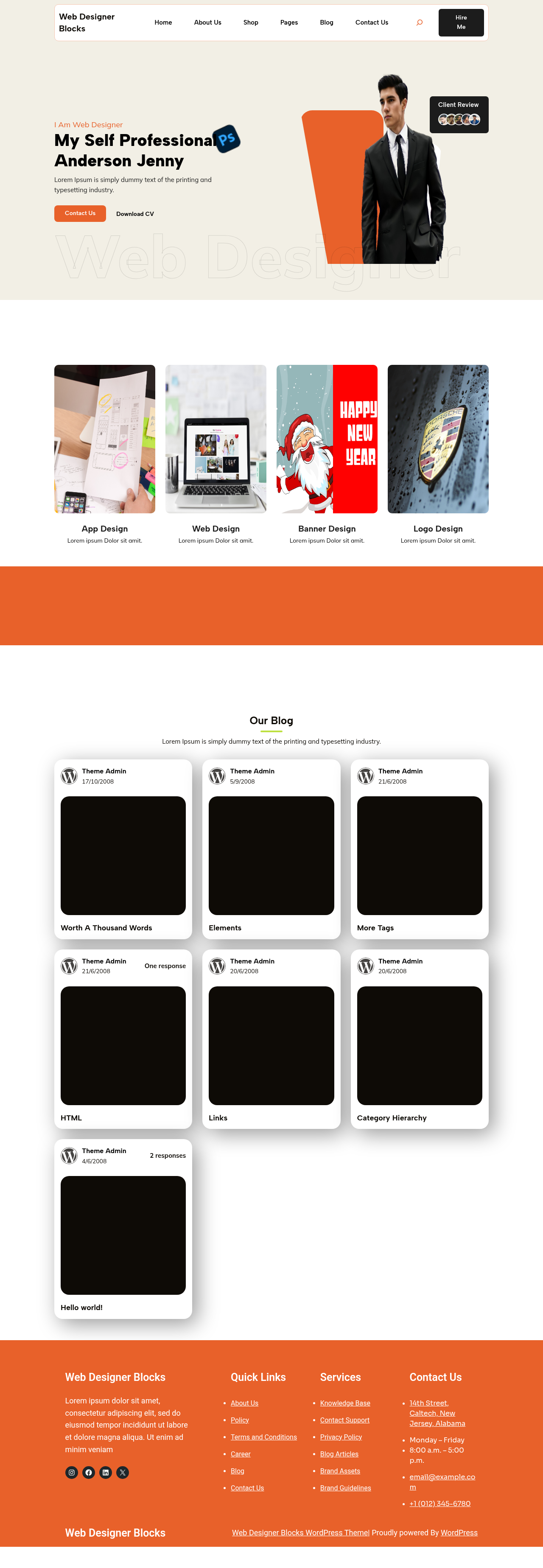 Десктоп (ниже) — Web Designer Blocks