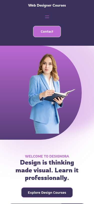 Мобильный вид — Web Designer Courses