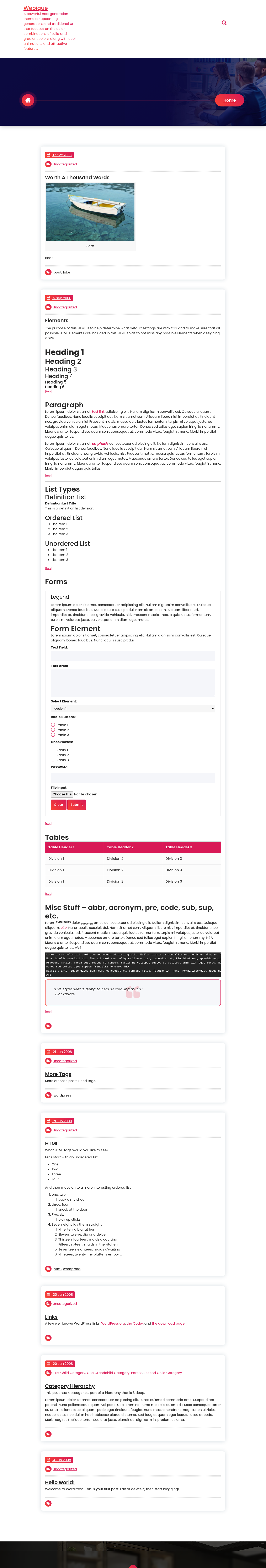 Десктоп (ниже) — Webique