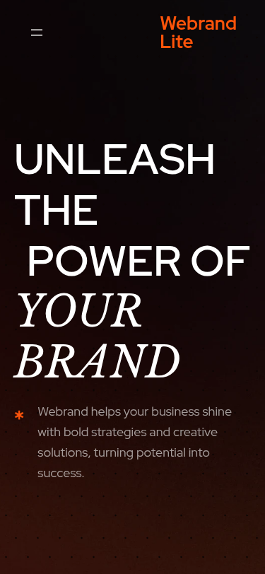 Мобильный вид — Webrand Lite