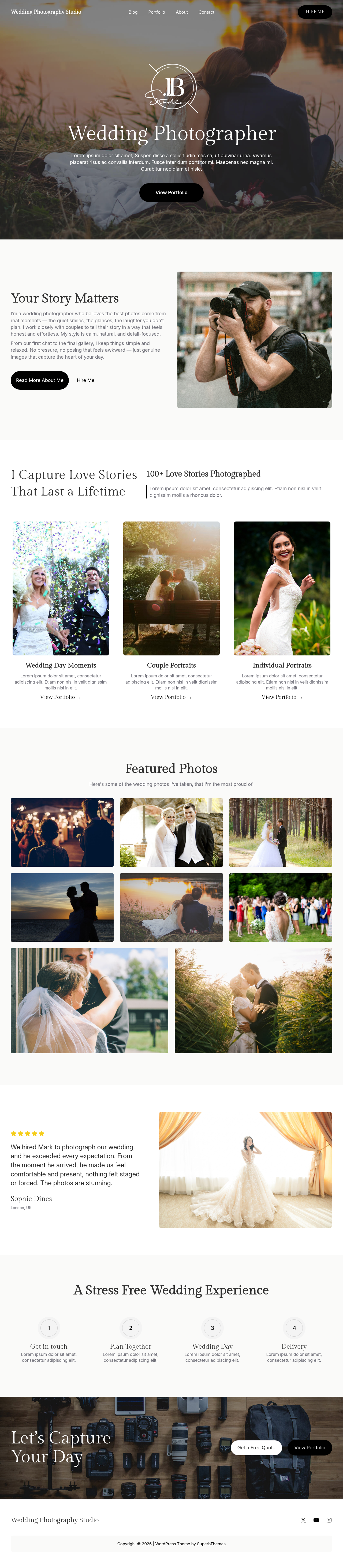 Десктоп (ниже) — Wedding Photography Studio
