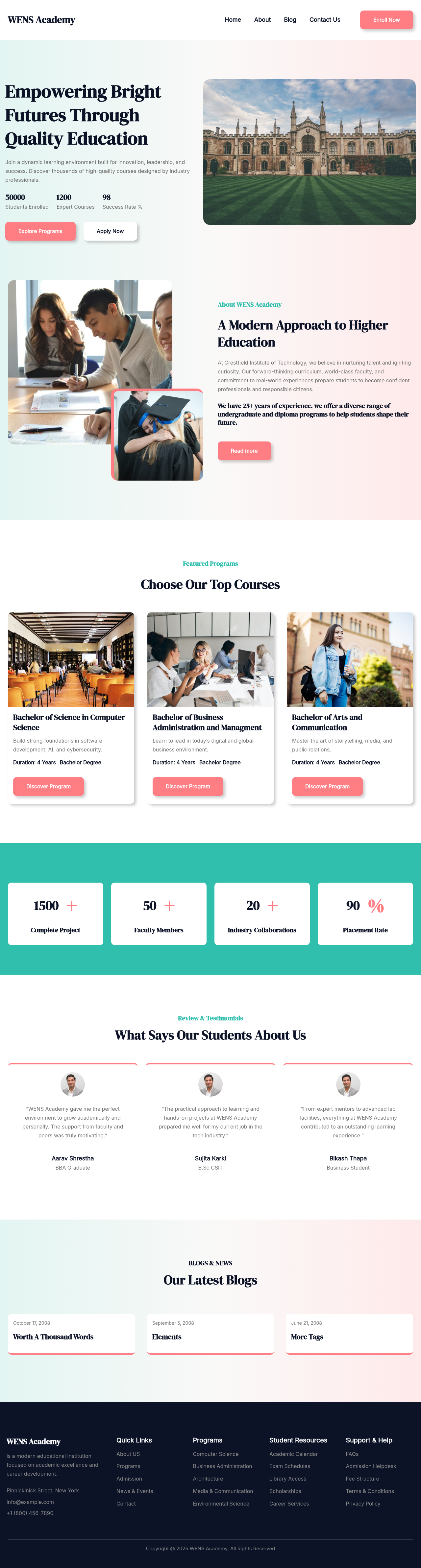 Десктоп (ниже) — WENS Academy