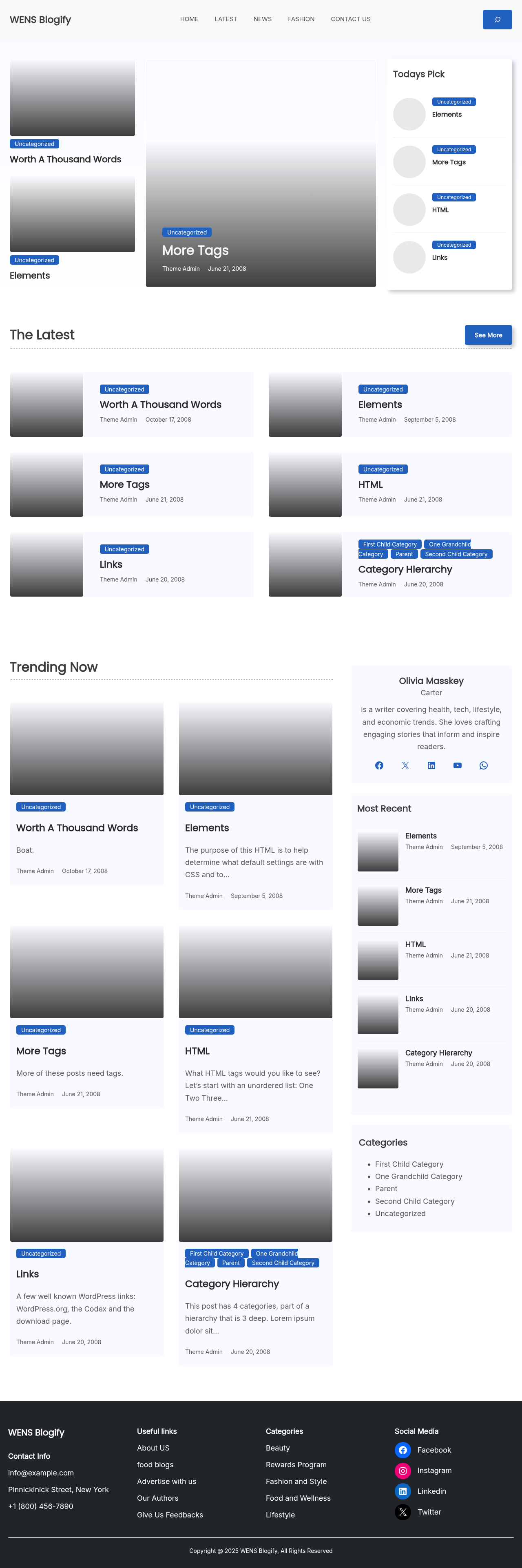 Десктоп (ниже) — WENS Blogify