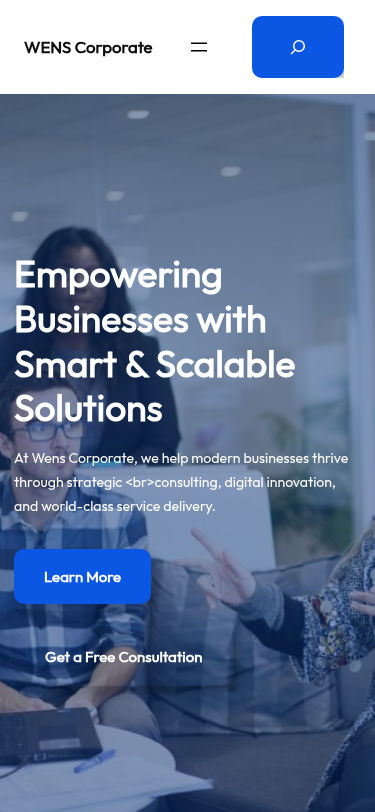 Мобильный вид — WENS Corporate