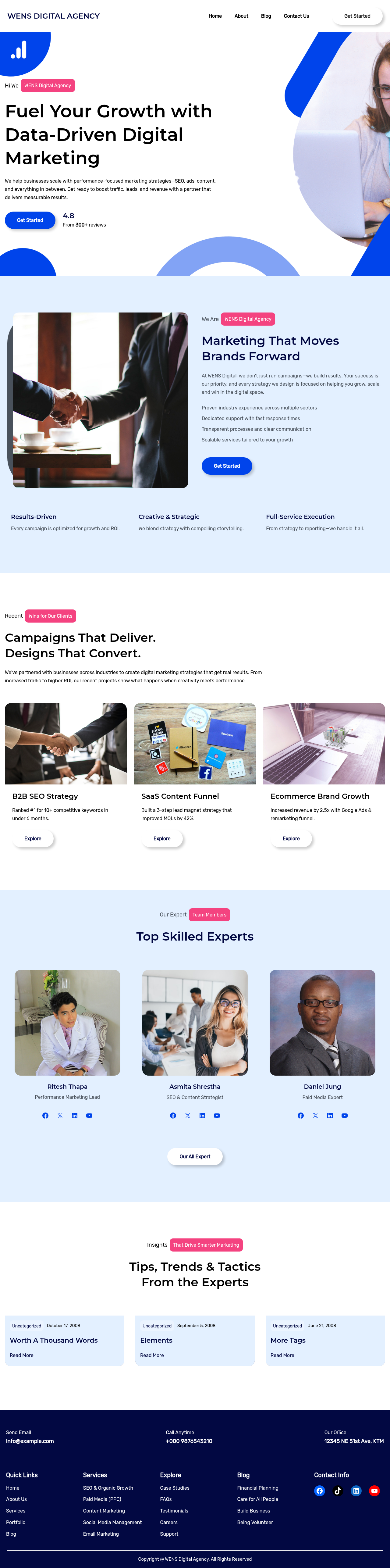 Десктоп (ниже) — WENS Digital Agency