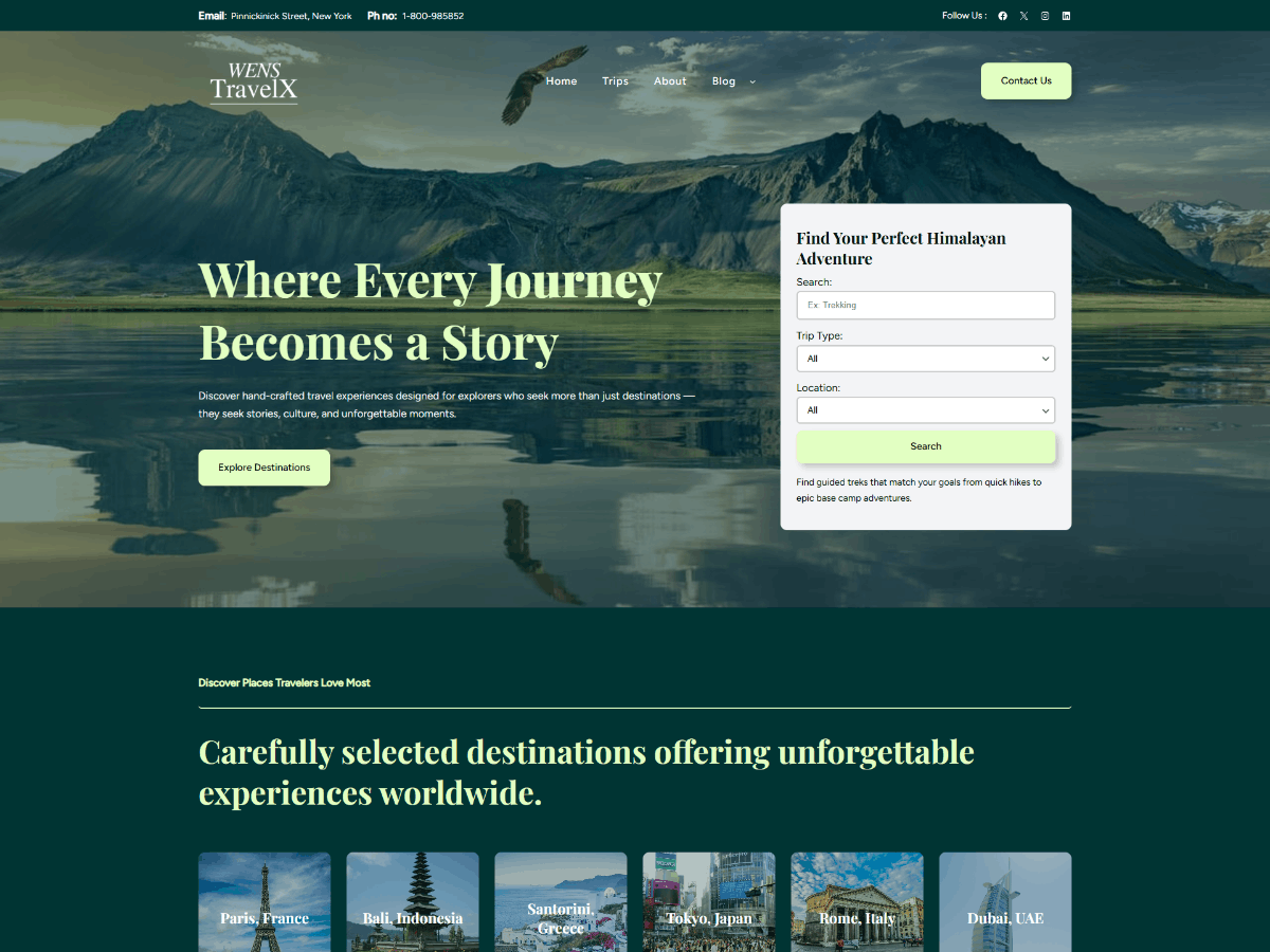 WordPress тема WENS Travelx