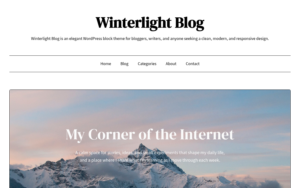 Десктоп — Winterlight Blog