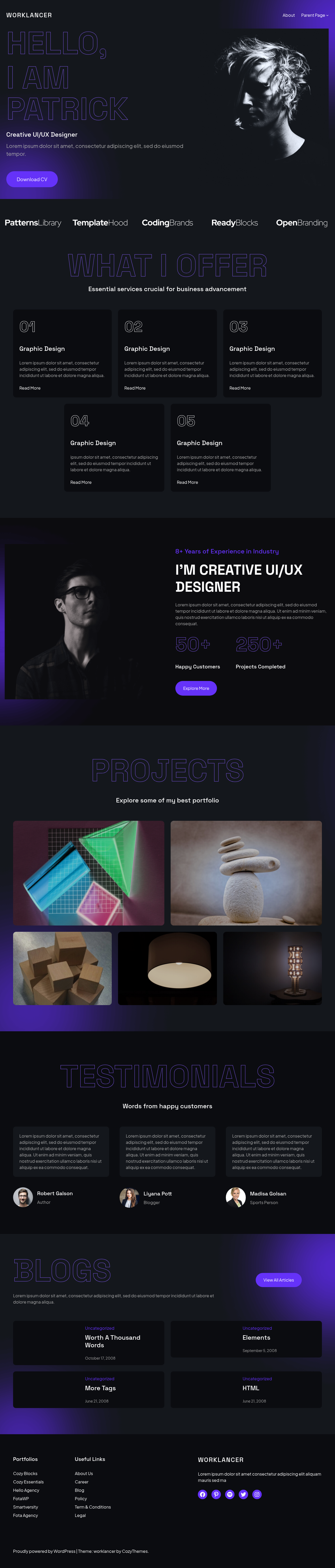 Десктоп (ниже) — Worklancer