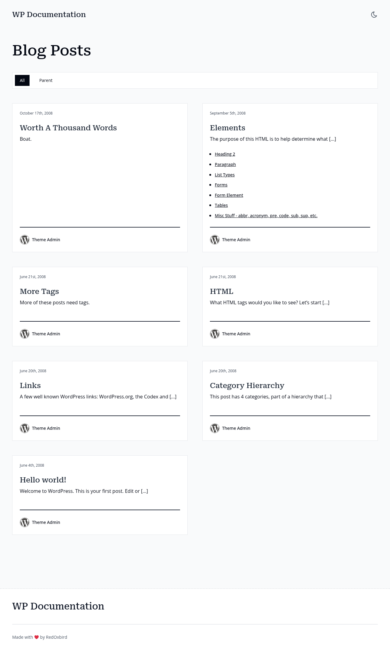 Десктоп (ниже) — WP Documentation