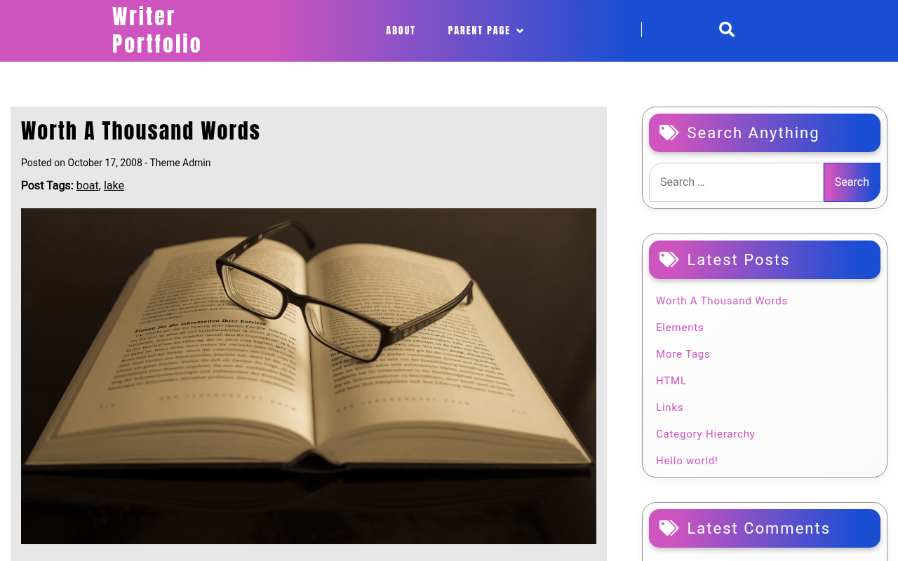 Десктоп — Writer Portfolio