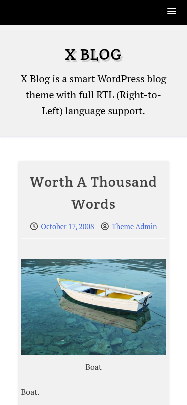 Мобильный вид — X Blog
