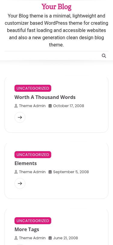 Мобильный вид — Your Blog
