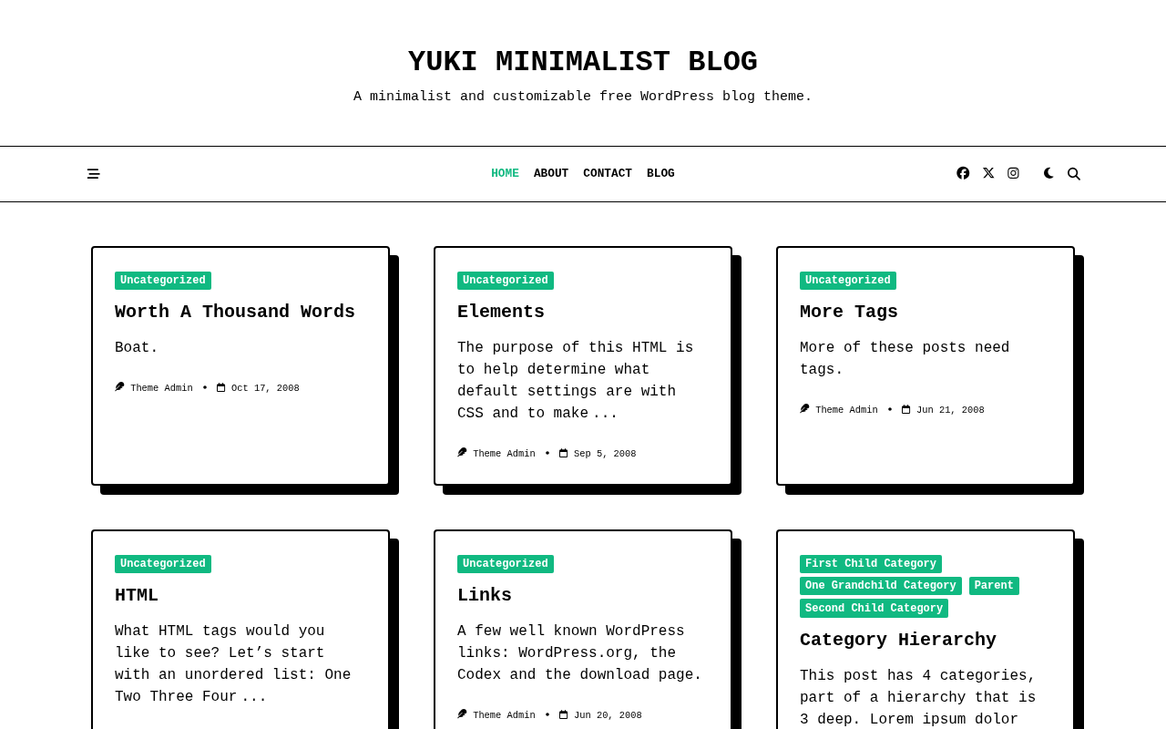 Десктоп — Yuki Minimalist Blog