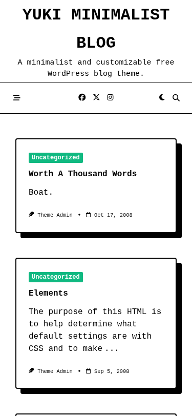 Мобильный вид — Yuki Minimalist Blog