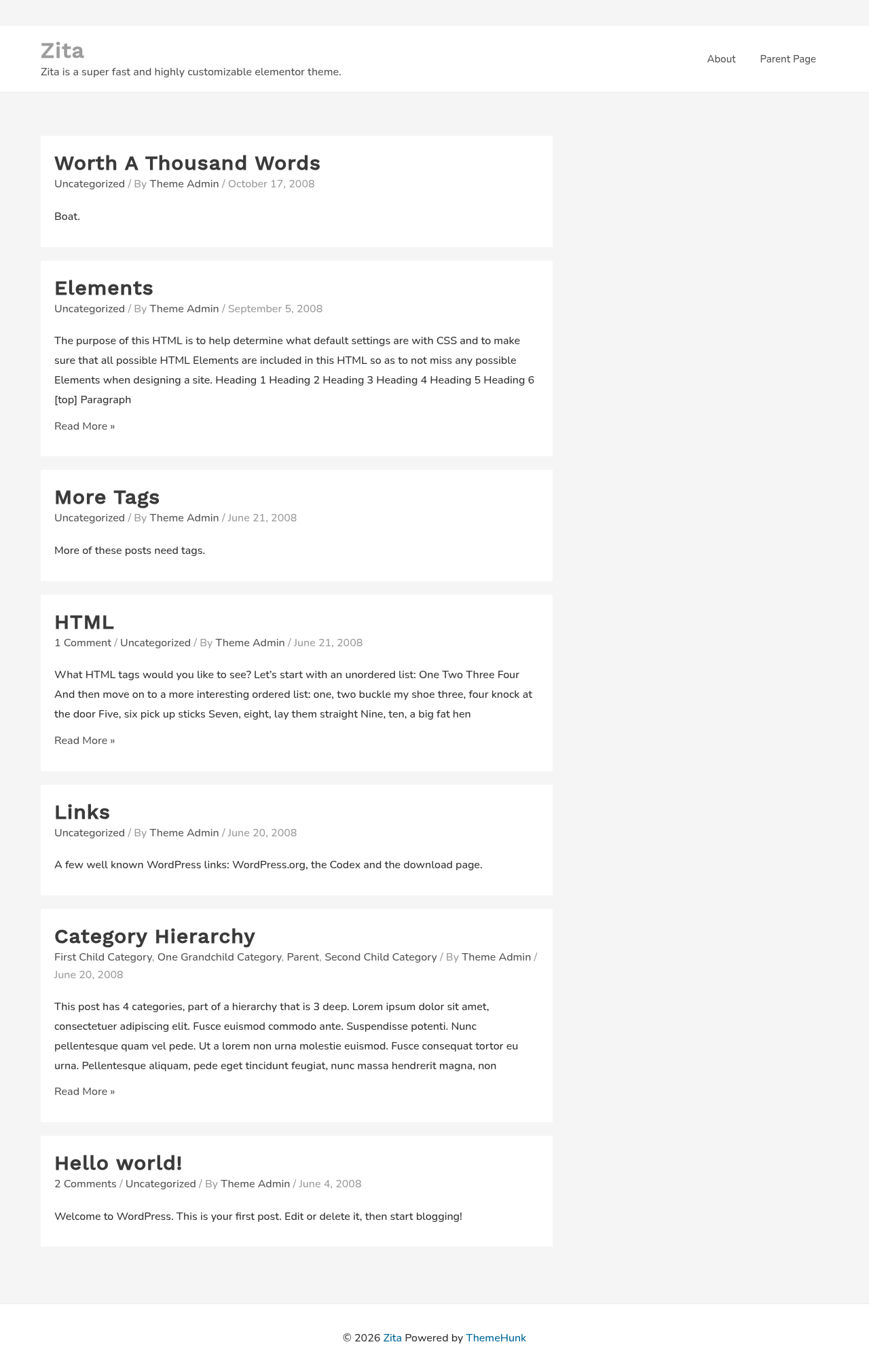 Десктоп (ниже) — Zita