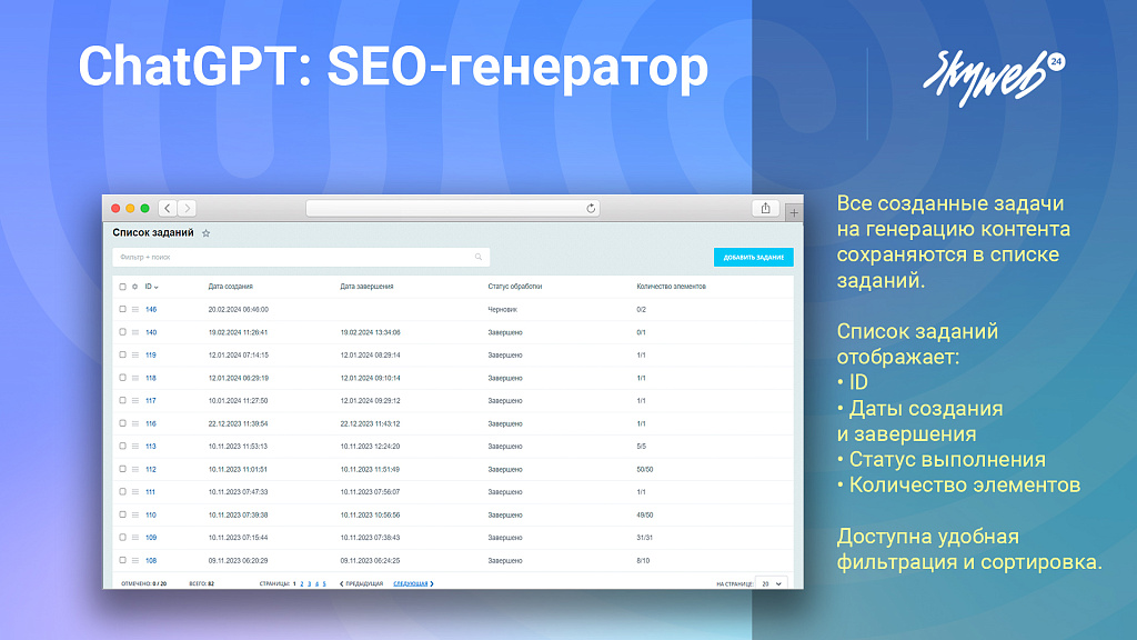 ChatGPT OpenAI: Массовый SEO генератор текста, описаний, META тегов. 2 режима работы, PROXY, GPT-4o — скриншот 2