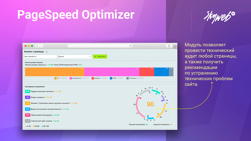Google PageSpeed Optimizer: Ускорение и оптимизация загрузки сайта (HTML, CSS, JS, WebP, LazyLoad) — скриншот 2