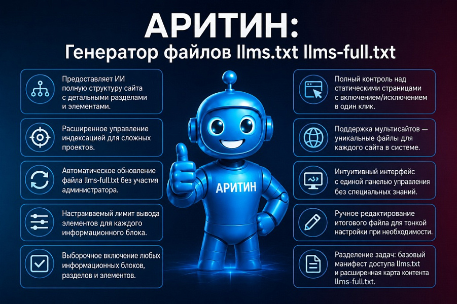 Аритин: Генератор llms.txt для LLM (AI) — скриншот 2
