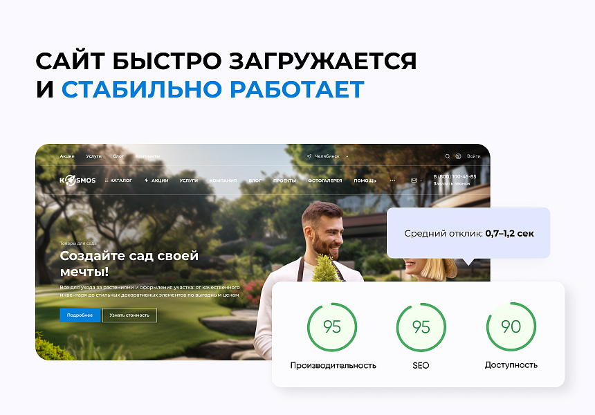 INTEC.KOSMOS SITE - корпоративный сайт с искусственным интеллектом — скриншот 5