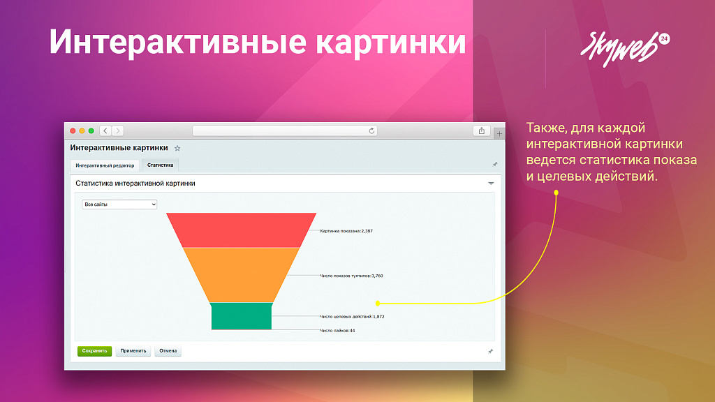 Конструктор интерактивных картинок. Выделение объектов, метки на фото, настройка подсказок и ссылок — скриншот 7