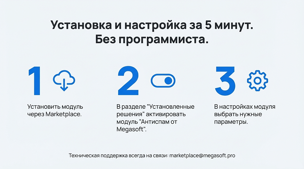 Антиспам (для форм сайта), спам фильтр, защита против ботов, без CAPTCHA (капча) от Megasoft — скриншот 4