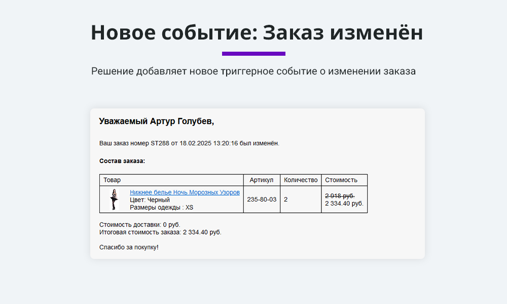 Расширенные письма заказов: свойства и параметры заказа в почтовых событиях (макросы) — скриншот 4