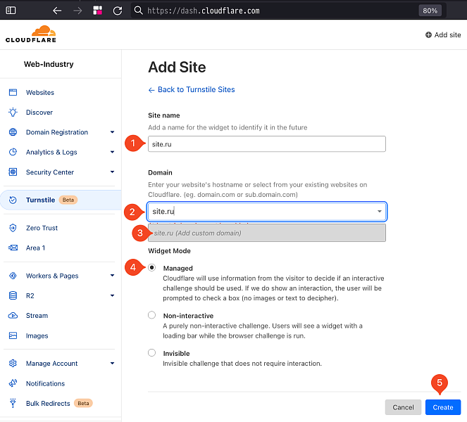 Cloudflare CAPTCHA − Защита сайта от спама и ботов (Капча) — скриншот 4