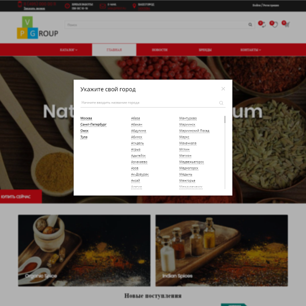 Pvgroup.Food - Интернет магазин специй, продуктов. Начиная со Старта с конструктором дизайна №60161 — скриншот 4
