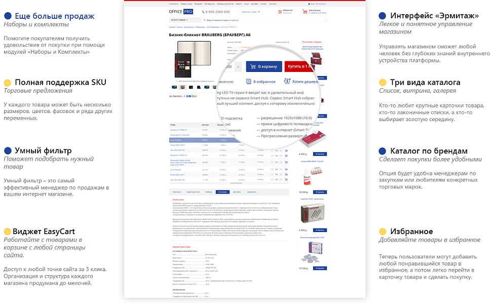 OfficePRO: расходные материалы для принтеров, канцтовары, офисная мебель. Готовый интернет магазин — скриншот 3