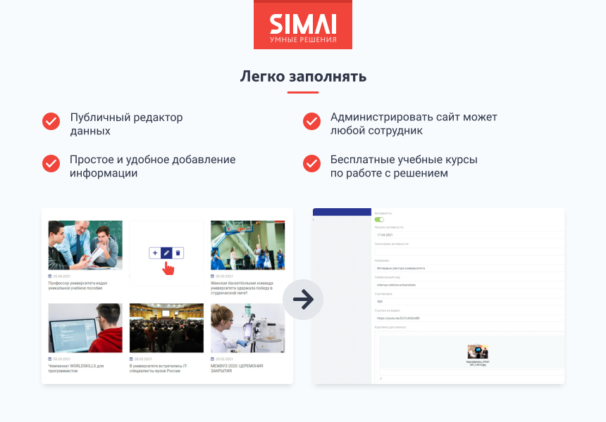 SIMAI-SF4: Сайт университета (версия для слабовидящих, приказ 1493, html-разметка, ЭЦП, адаптив) — скриншот 5