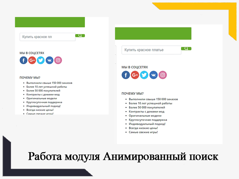 Анимированные подсказки для поиска — скриншот 2