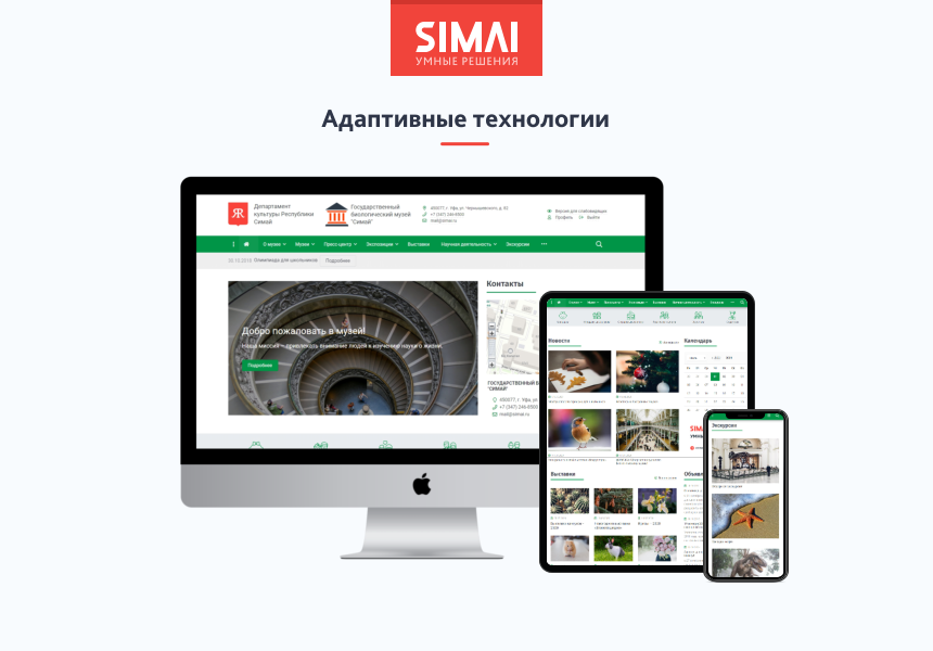 SIMAI-SF4: Сайт учреждения культуры - музея, адаптивный с версией для слабовидящих — скриншот 2