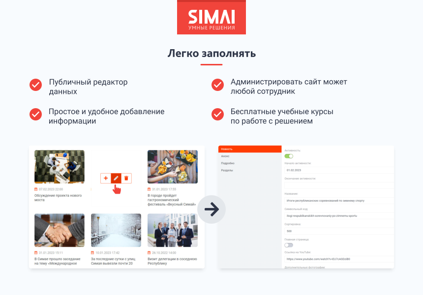 SIMAI-SF4: Сайт муниципального образования-города, поселения, адаптивный с версией для слабовидящих — скриншот 5