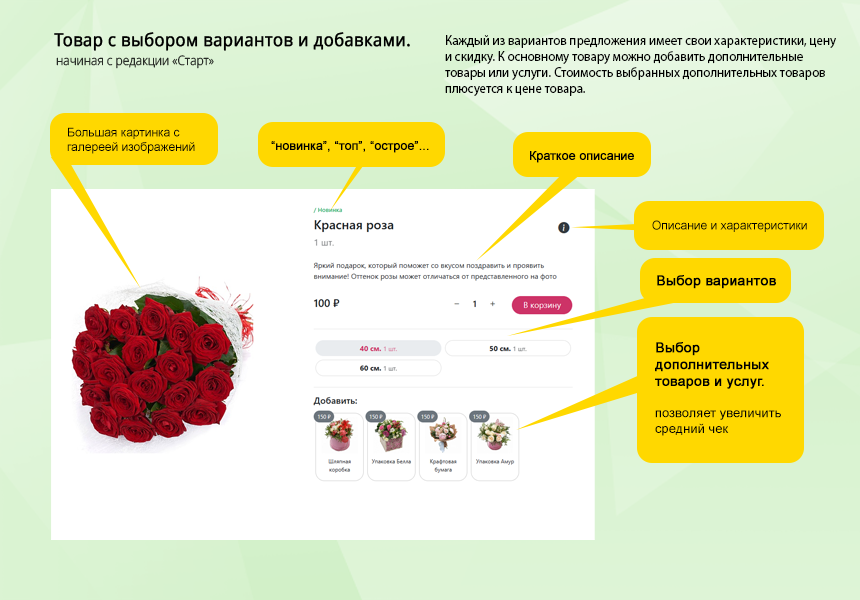Магазин цветов и подарков, начиная со Старта. Flora Shop — скриншот 2